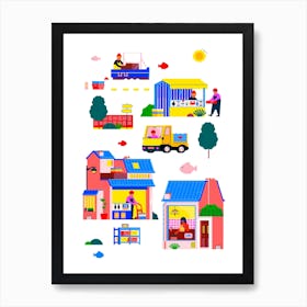 Camion Poisson Art Print