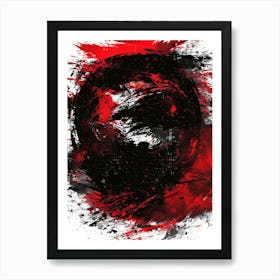 Black And Red 3 Art Print