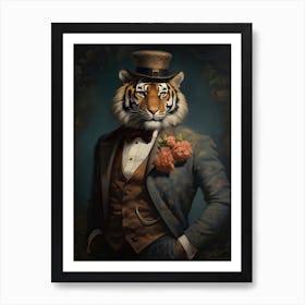 Tiger Art In Romanticism Style 4 Art Print