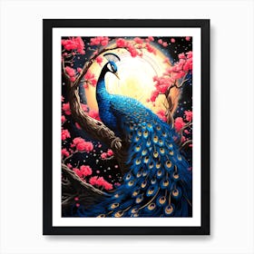 Peacock Painting 1 Art Print