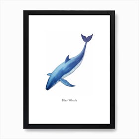 Blue Whale Kids Animal Poster Art Print