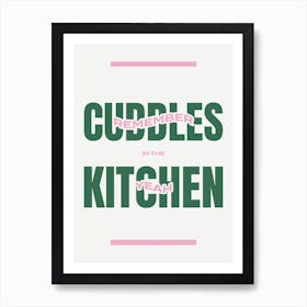 Cuddles In The Kitchen 2 Art Print