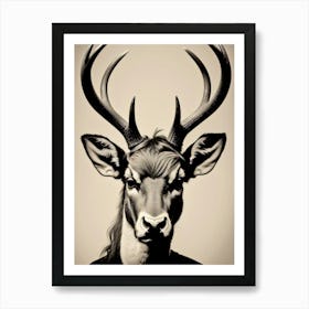 Deer Head 25 Art Print