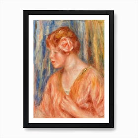 Young Woman With Rose (1917) Pierre Auguste Renoir Art Print