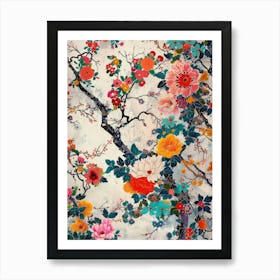 Hokusai  Great Japan Flowers Japanese 12 Art Print