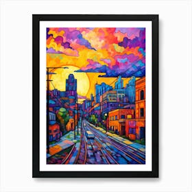 Spokane Washington Pixel Art 2 Art Print