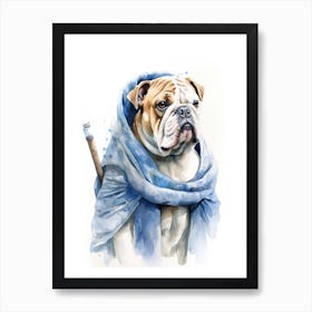 Bulldog Dog As A Jedi 4 Art Print