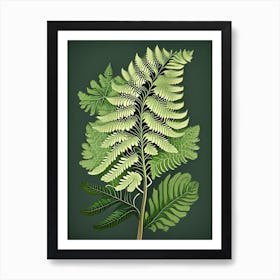 Southern Maidenhair Fern Wildflower Vintage Botanical Art Print