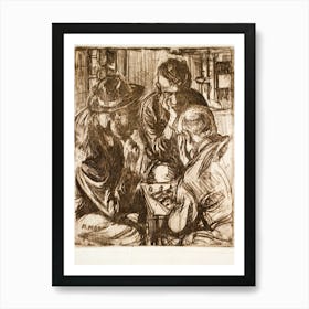 The Chess Players (1909), Pekka Halonen Art Print