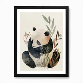 Charming Nursery Kids Animals Panda Bear 3 Art Print