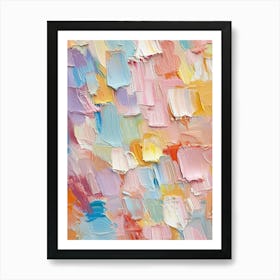 Pastels Impasto Brush Strokes 8 Art Print