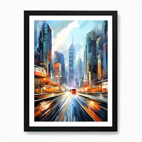 City of Lights: Hong Kong's Dazzling Skyline 1 Art Print