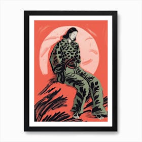 Samurai Illustration 20 Art Print