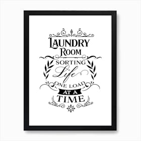 Laundry Room Sorting Life Art Print