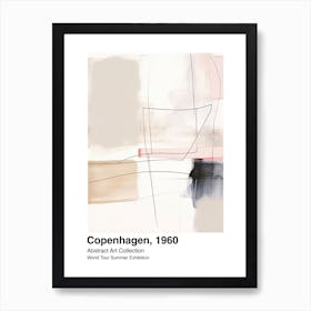 World Tour Exhibition, Abstract Art, Copenhagen, 1960 3 Art Print