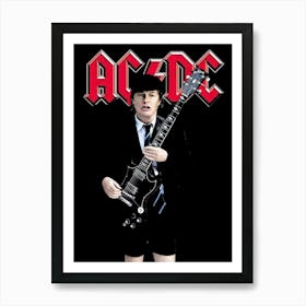 angus young ac dc band music 6 Art Print