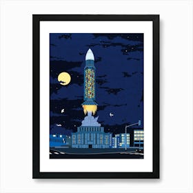 St Jo Rocket Art Print