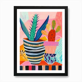 Cactus Pots 2 Art Print