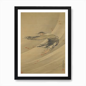 Liezi In The Wind, Katsushika Hokusai Art Print