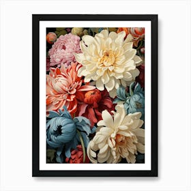 Dalmatian Flowers 1 Art Print