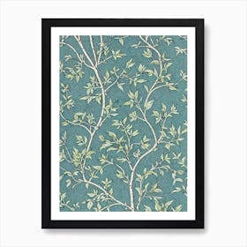 Largetooth Aspen tree Vintage Botanical Art Print