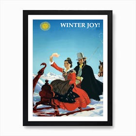 Winter Joy In Switzerland Art Print