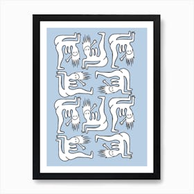 Yoga (Blue Edition) Art Print