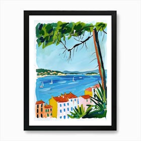 Travel Poster Happy Places Saint Tropez 3 Art Print