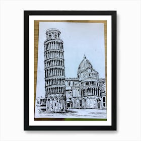 Leaning Tower Of Pisa Art Print