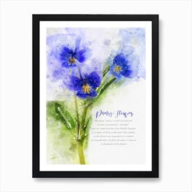 Pansy Flowers Art Print