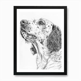 Irish Setter Line Sketch 3 Art Print