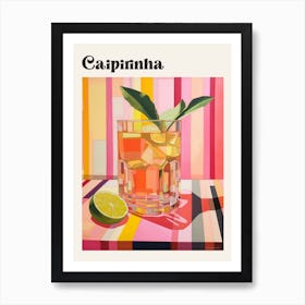 Caipirinha 2 Retro Cocktail Poster Art Print