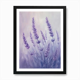 Lavender Field Watercolor Illustration 1 Art Print