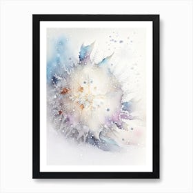 Graupel, Snowflakes, Storybook Watercolours 2 Art Print