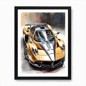 F1 Car Painting Art Print