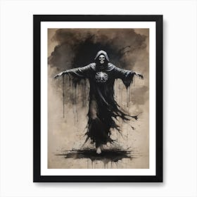 Dance With Death Skeleton Painting (26) Art Print