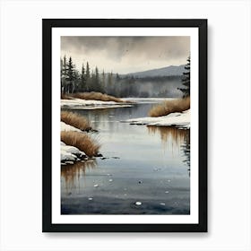 Winter Landscape Painting 25 Art Print