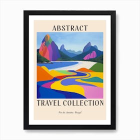 Abstract Travel Collection Poster Rio De Janeiro Brazil 1 Art Print