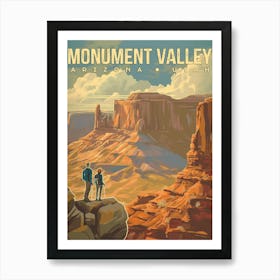 Monument Valley Arizona & Utah Vintage Poster Art Print