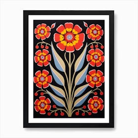 Flower Motif Painting Carnation 3 Art Print