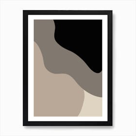 Smoky Gray Abstract Painting Art Print