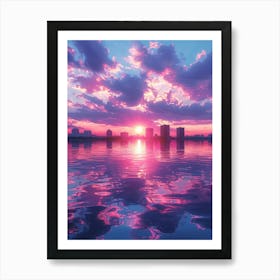 Sunset Over Water 7 Art Print