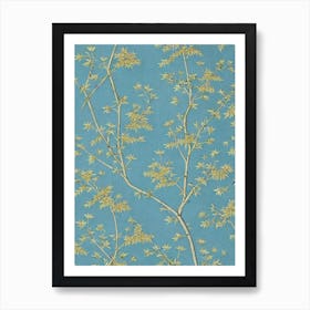 Japanese Cypress 2 tree Vintage Botanical Art Print