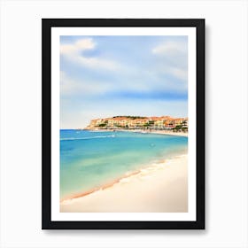 Plage De L'Escalet 2, Saint Tropez, France Watercolour Art Print