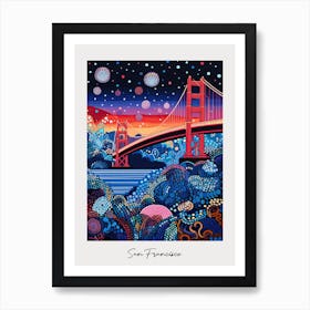 Poster Of San Francisco, Illustration In The Style Of Pop Art 4 Art Print