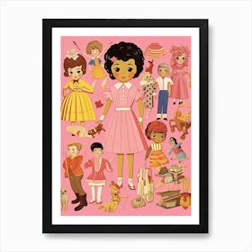 Vintage Paper Doll Kitsch 8 Poster