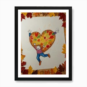 Autumn Heart 5 Art Print