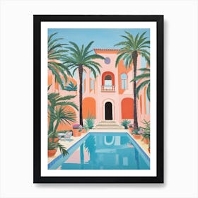 Tuscany Mansion With A Pool 3 Art Print