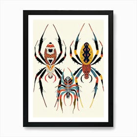 Colourful Insect Illustration Spider 3 Art Print