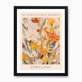 Autumn Flower Market Poster Portland Art Print